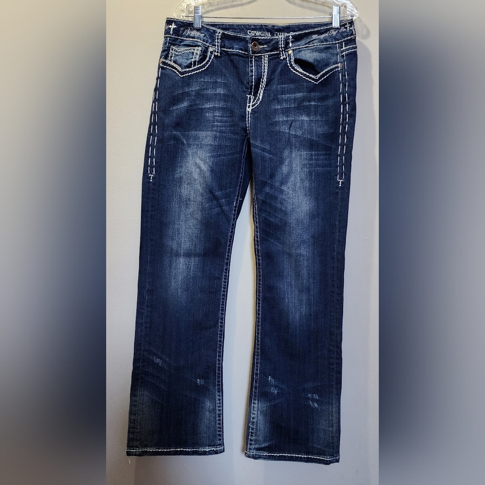 Cowgirl Tuff Co. Women's Western Jeans  - Believe It's Possible 32x31 Bootcut
